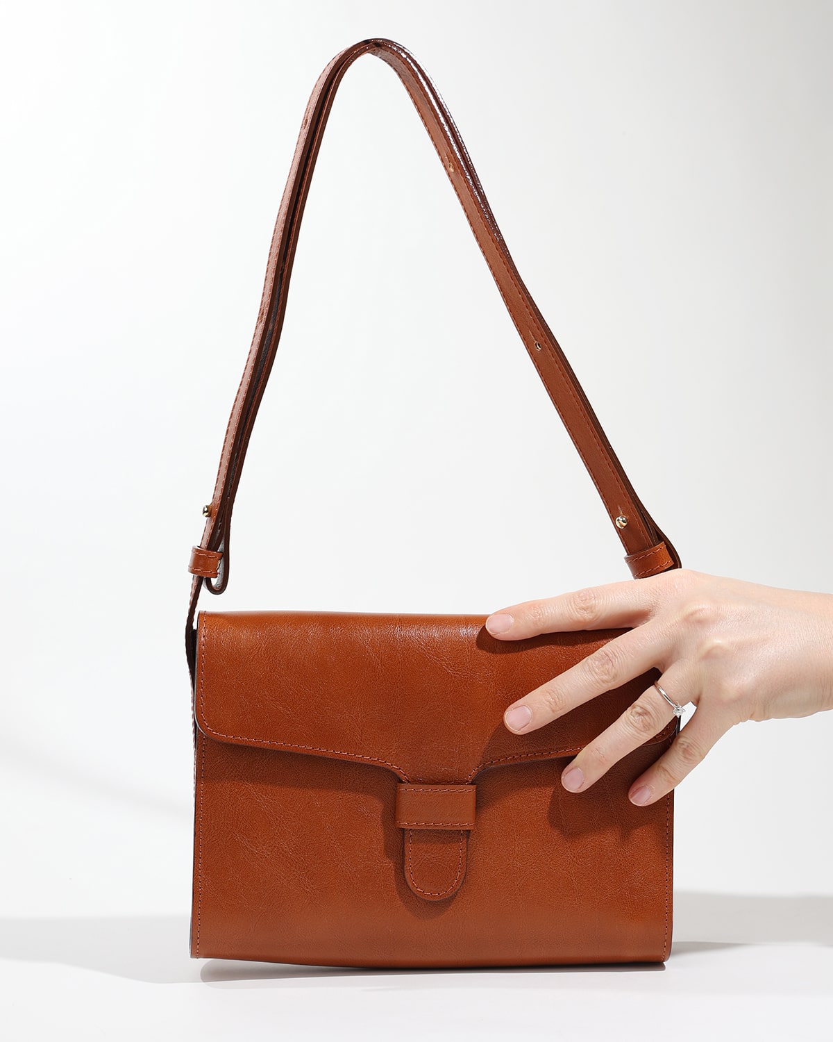 IVANA Mini torba Dark Caramel