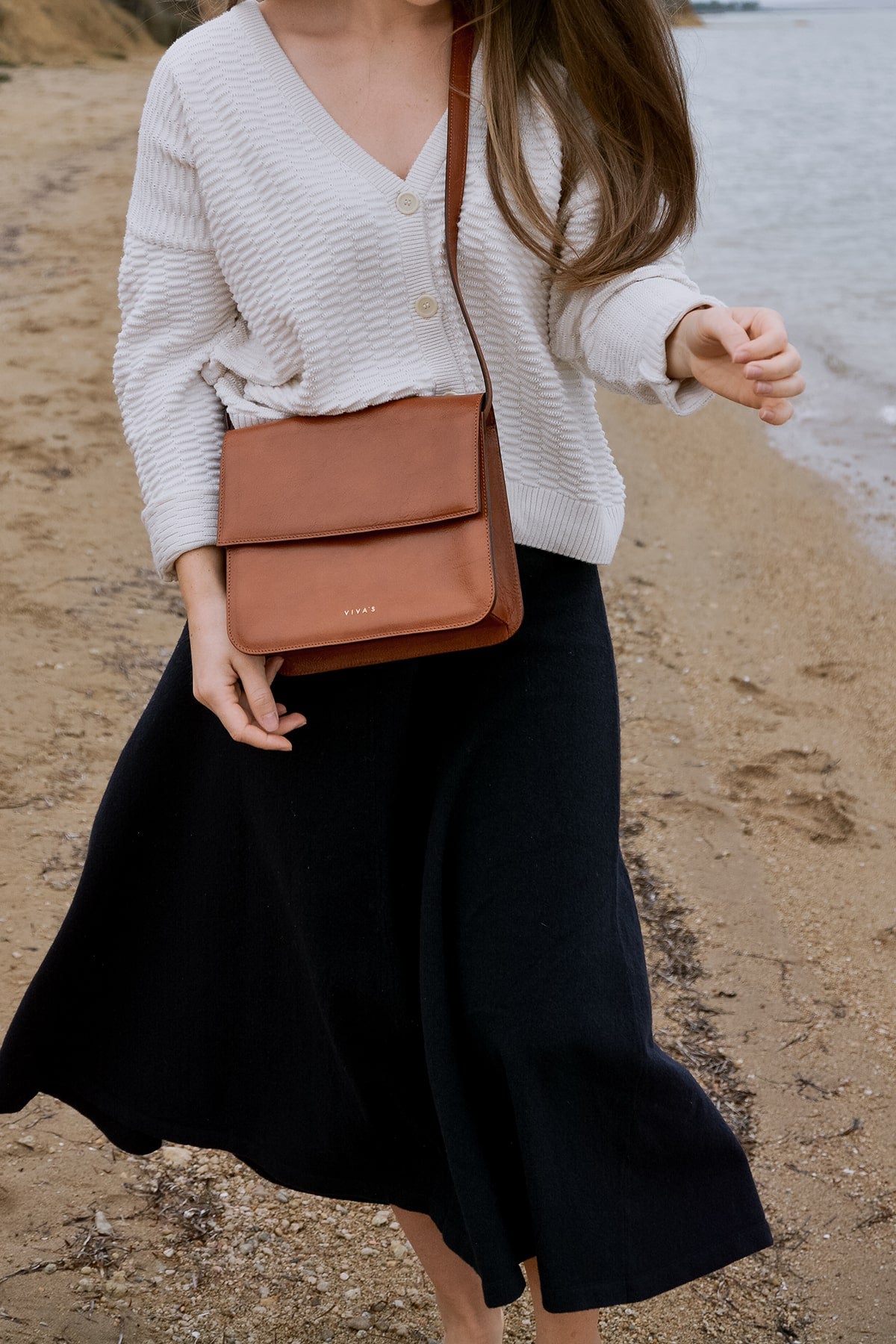 IRMA Crossbody torba Dark Caramel