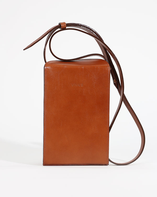 ELENA Phone Bag Dark Caramel