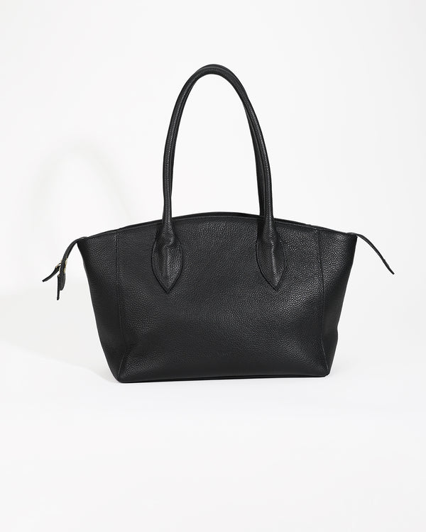 SOPHIE Lux Leather Work Bag Rich Black