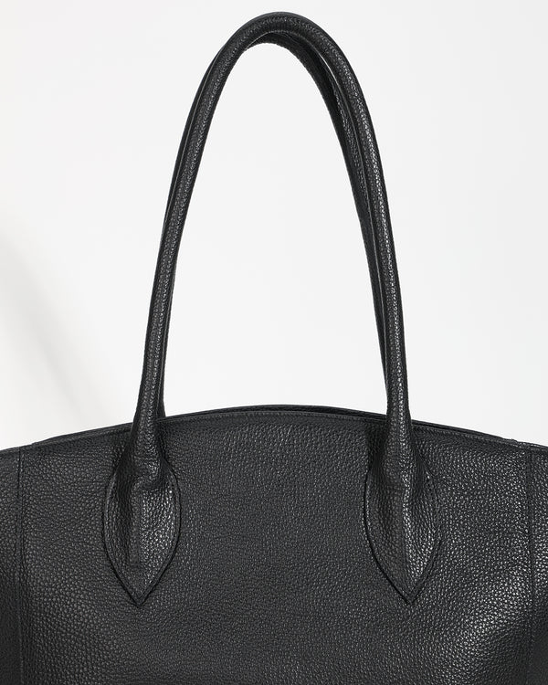 SOPHIE Lux Leather Work Bag Rich Black