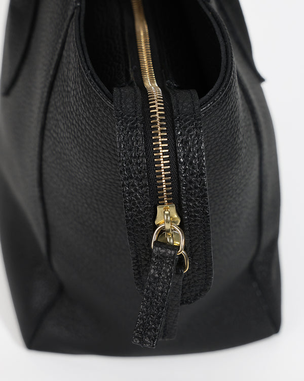 SOPHIE Lux Leather Work Bag Rich Black