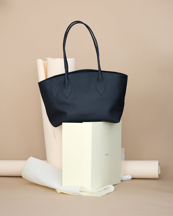 Sophie Lux Leather Work Bag Rich Black