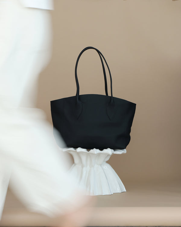 Sophie Lux Leather Work Bag Rich Black