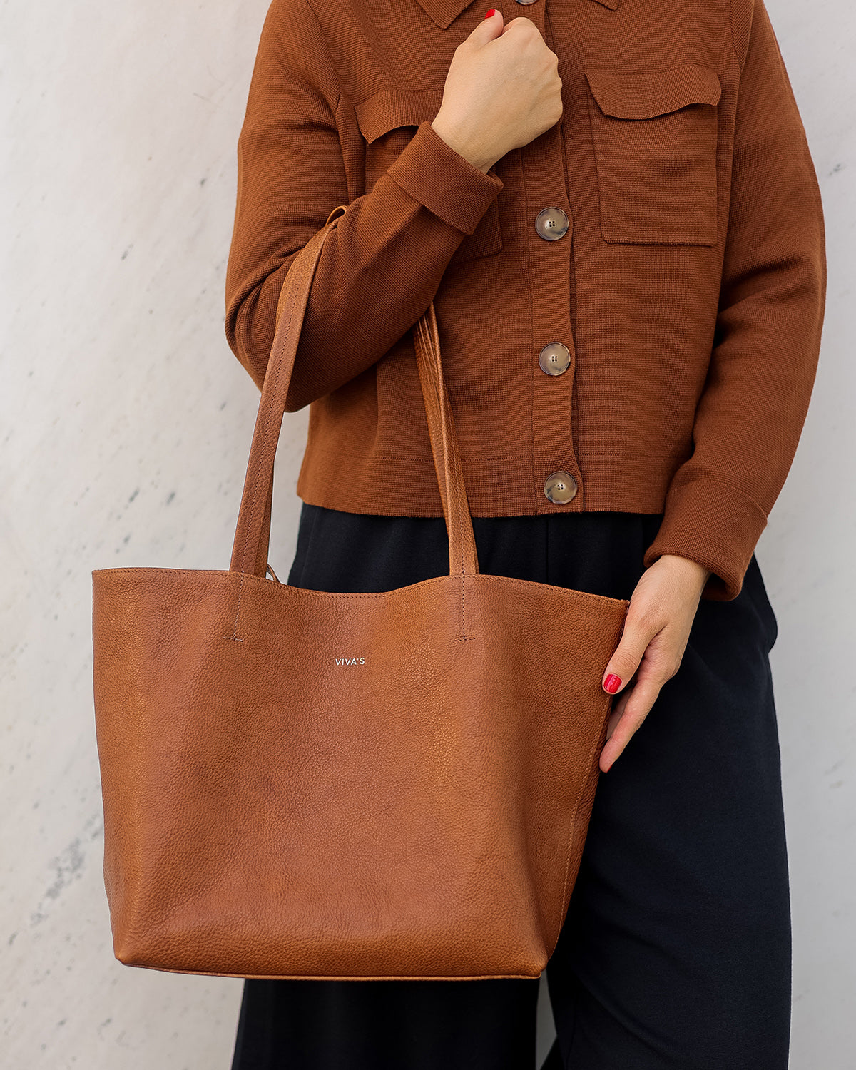 KARLA Lux Work Bag Dark Caramel