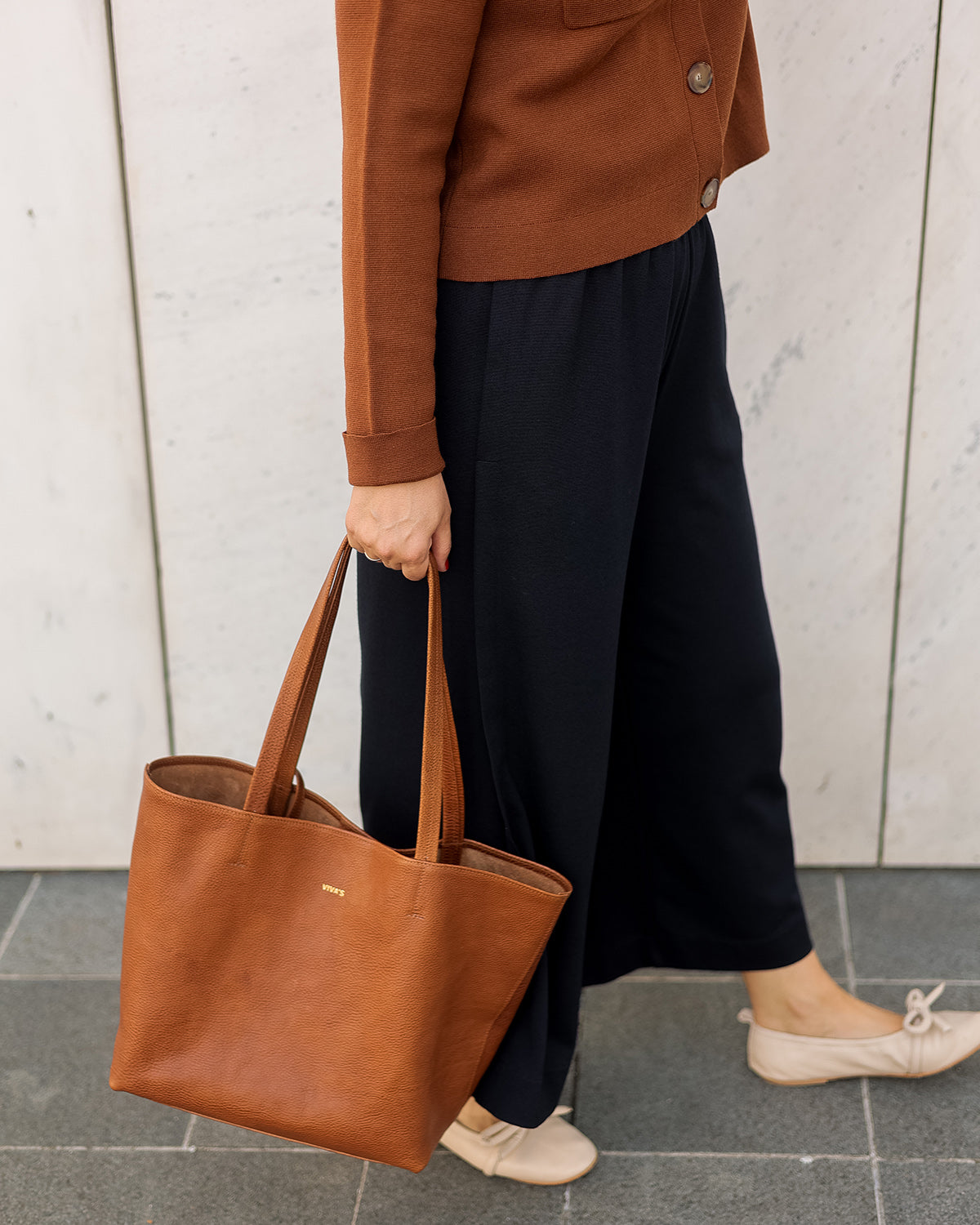 KARLA Lux Work Bag Dark Caramel