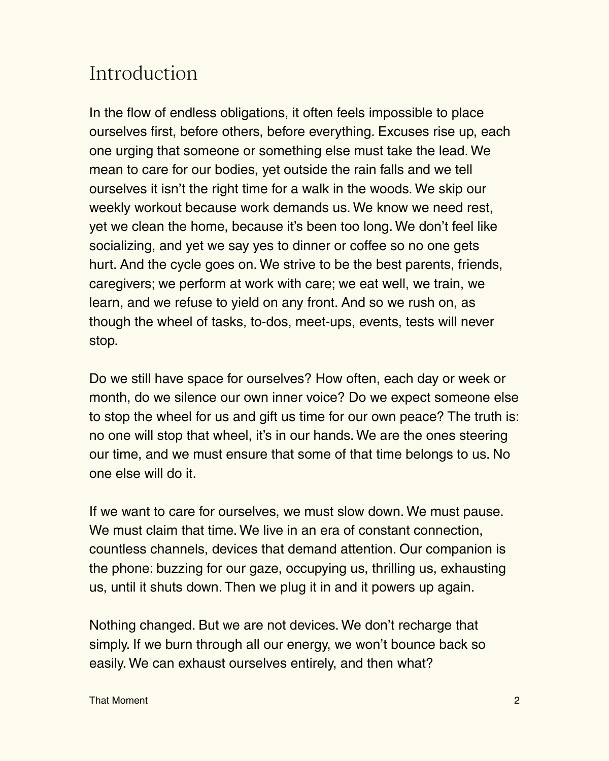 That Moment: A Book to Slow Down With