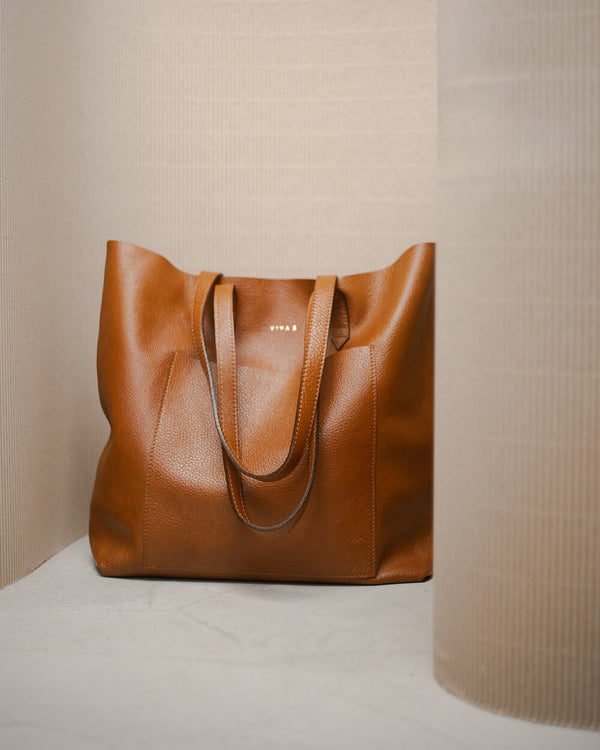 FRANKA Travel Tote Bag Dark Caramel