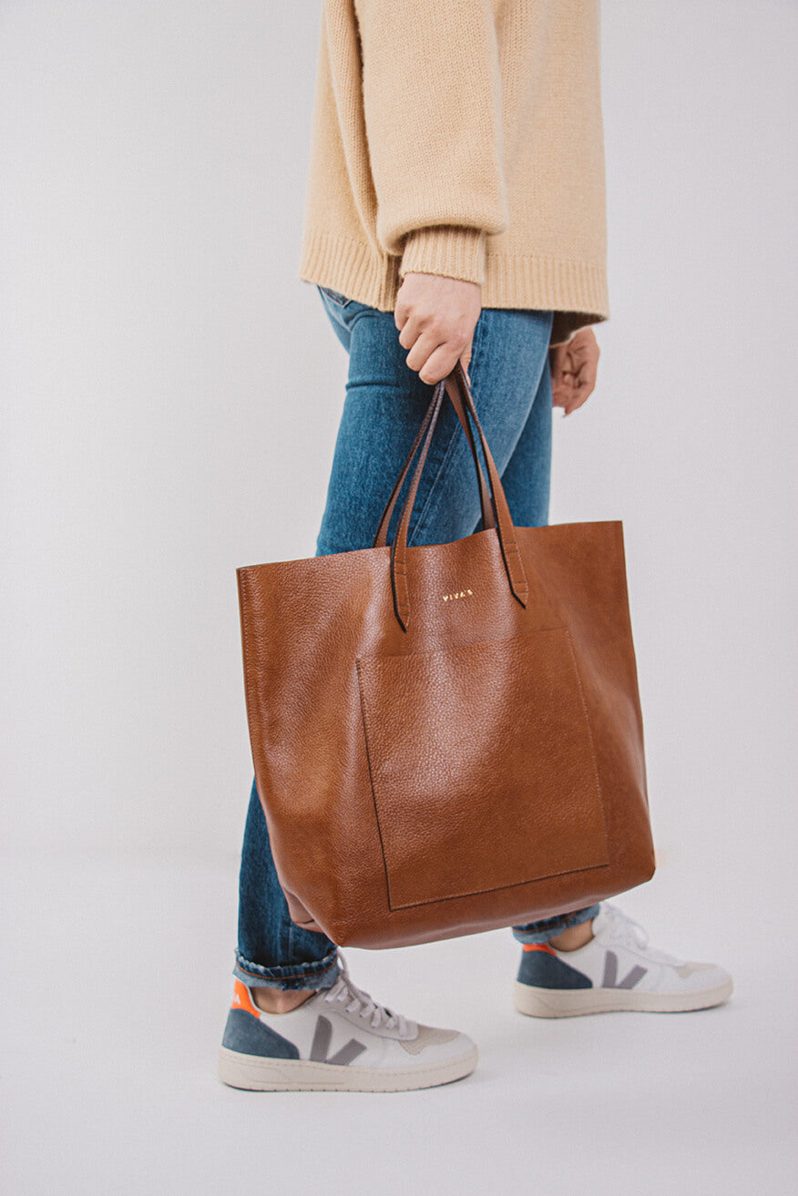 FRANKA Travel Tote Bag Dark Caramel